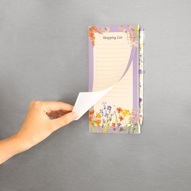 Wild Flowers Magnetic Notepad packaging view