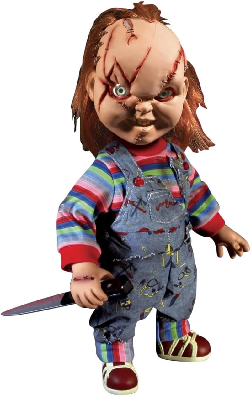 Chucky Scarred Face 15 MDS Mega Scale Figure With Sound, packaging shot