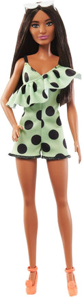 Barbie Brunette with Polka Dot Romper Doll, alternate view