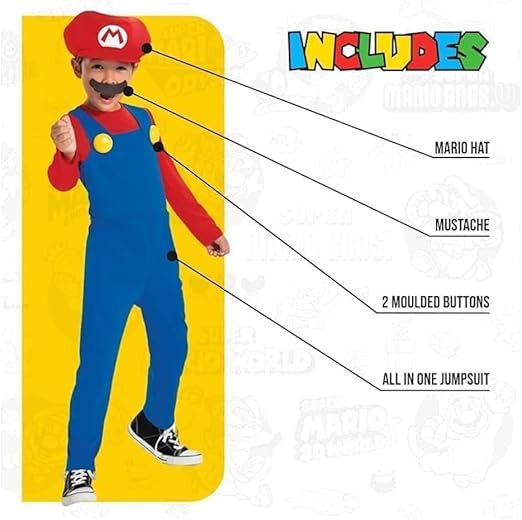 Disguise Super Mario Bros. Mario Costume (3 4YR) - Image 5