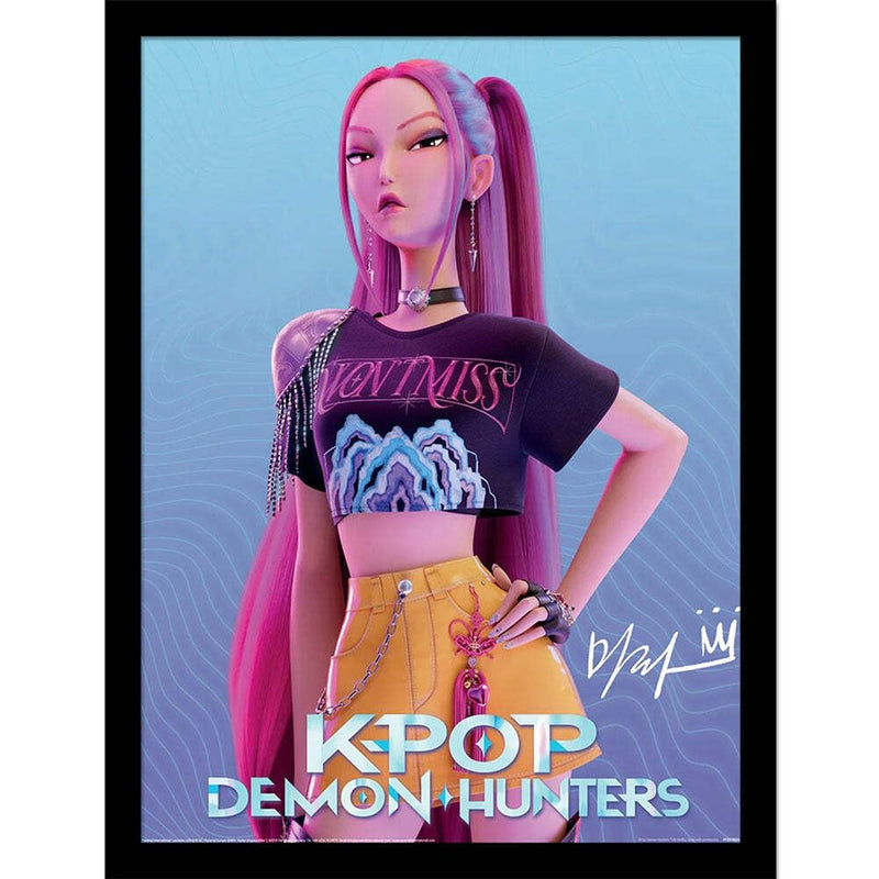 K-Pop Demon Hunters Mira 16" x 12" Framed Collector Print