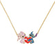Disney Stitch and Angel Enamel Heart Necklace