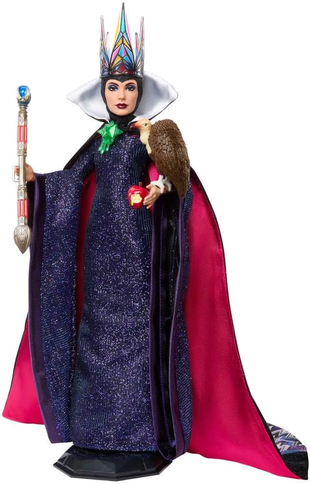 Mattel Disney Collector Evil Queen Collectible Fashion Doll, close-up detail