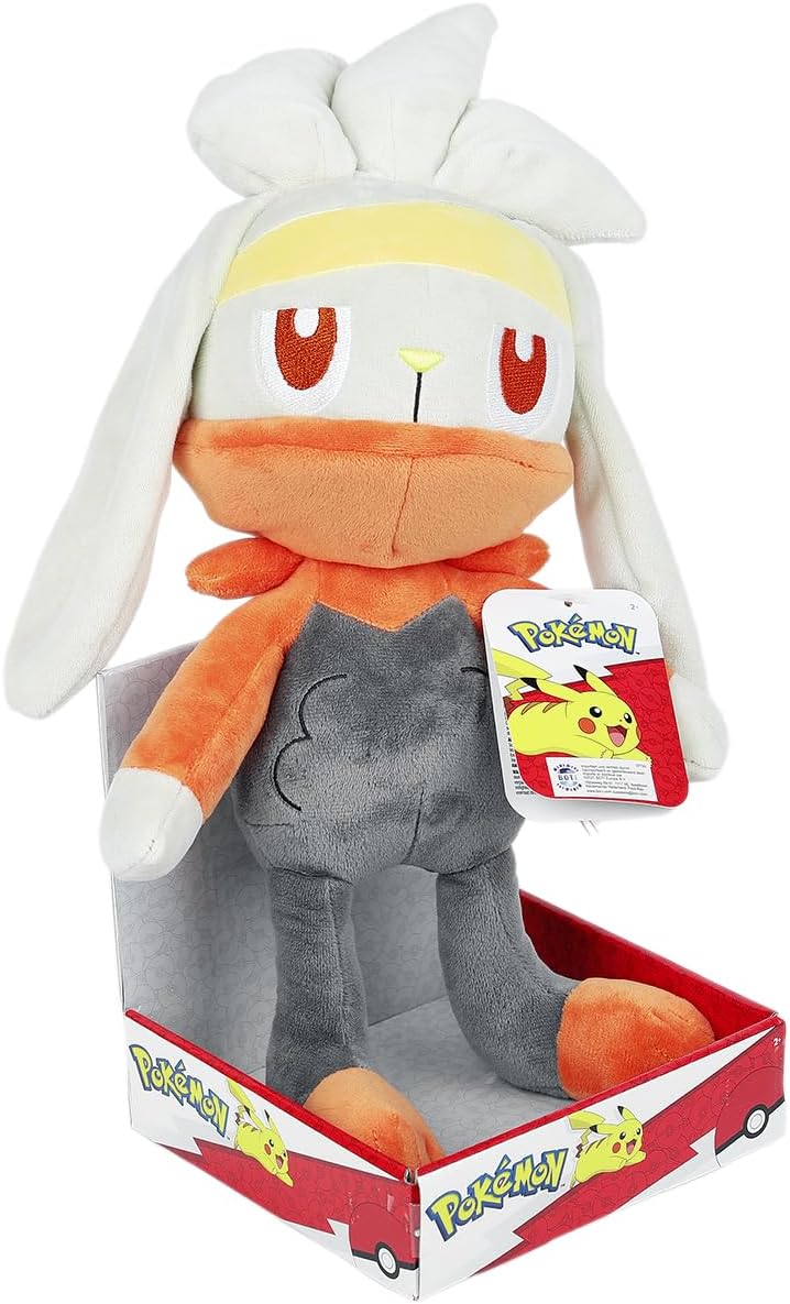 Pokemon Raboot Plush 30cm, rear view