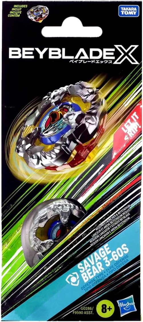 Beyblade X Savage Bear3-60S Top Booster Pack Set