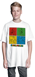 Nintendo Super Mario Squares Kid's T-Shirt, rear view