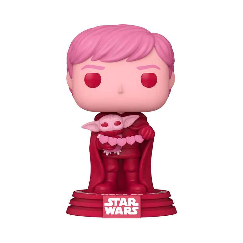 Luke & Grogu Star Wars Valentines Funko POP! Vinyl Figure, side angle