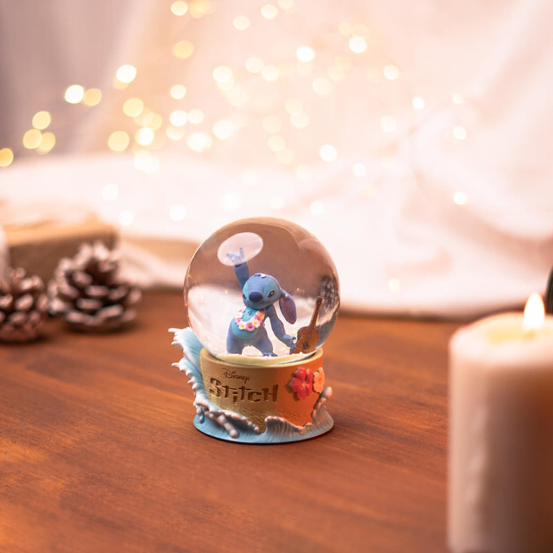 Disney Stitch Snow Globe, in display