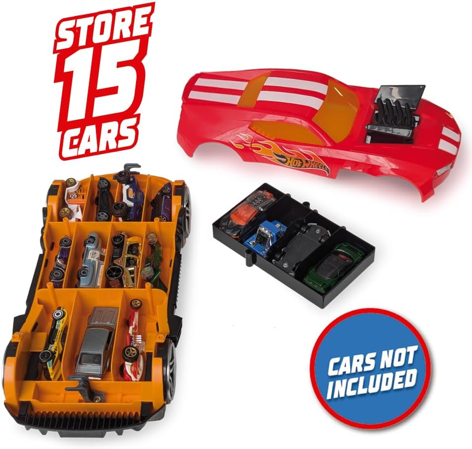 Hot Wheels 2 in 1 Race N Haul Storage Case Red