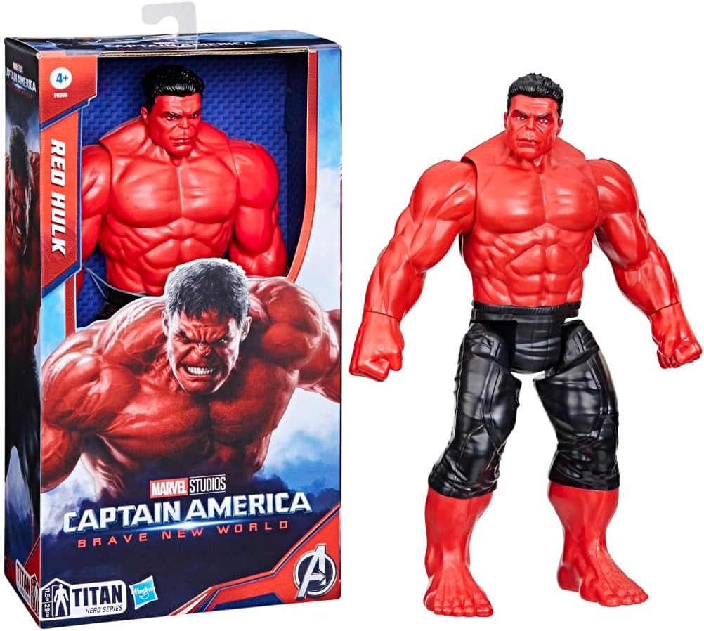 Captain America Brave New World Titan Hero Series Deluxe Red Hulk Action Figure