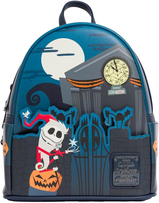 Loungefly - The Nightmare Before Christmas Santa Jack Graveyard Mini Backpack