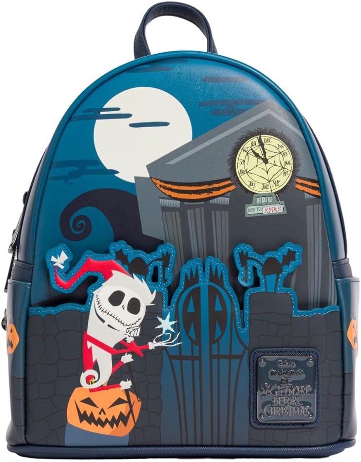 Loungefly - The Nightmare Before Christmas Santa Jack Graveyard Mini Backpack