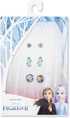Disney Silver Coloured Frozen 2 Stud Earrings (Set of 3) - Image 3