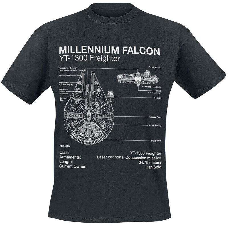 Star Wars Millenium Falcon Sketch T-Shirt