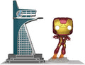 Funko Pop! Town: Avengers: Age of Ultron - Avengers Tower with Iron Man (Glow-in-The-Dark) PX Vinyl Figure, close-up detail
