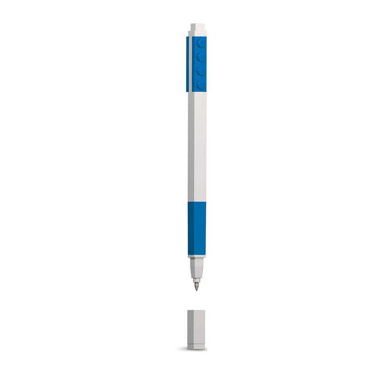 LEGO Blue Gel Pens with Minifigure, side angle