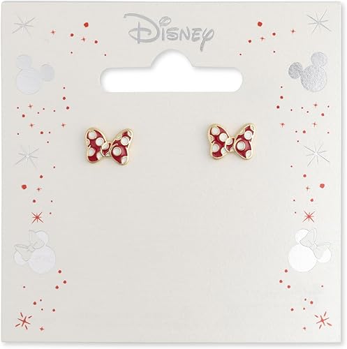 Disney Minnie Mouse Red Polka Dot Bow Earrings - Image 3