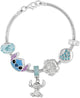 Disney Stitch Silver Plated Charm Bracelet