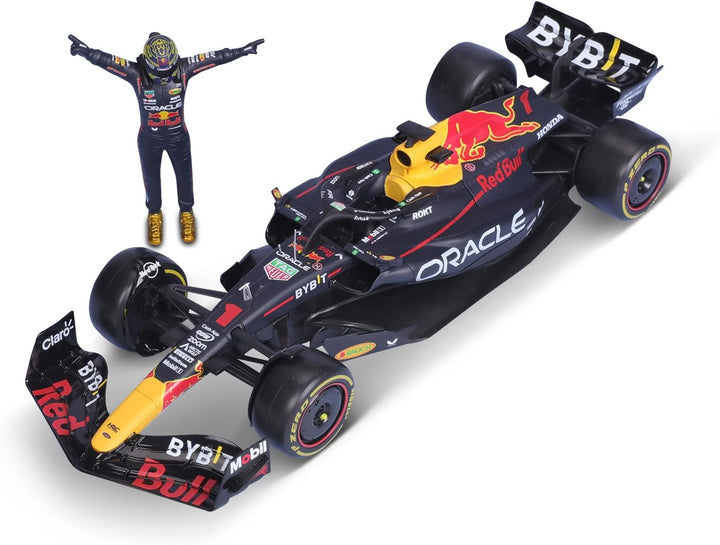 Formula 1 Red Bull Racing RB19 Max Verstappen Official Diecast Model with Driver Figure Championship Edition