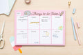Weekly Planner Notepad A4 Pusheen Rose Collection side angle