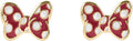 Disney Minnie Mouse Red Polka Dot Bow Earrings