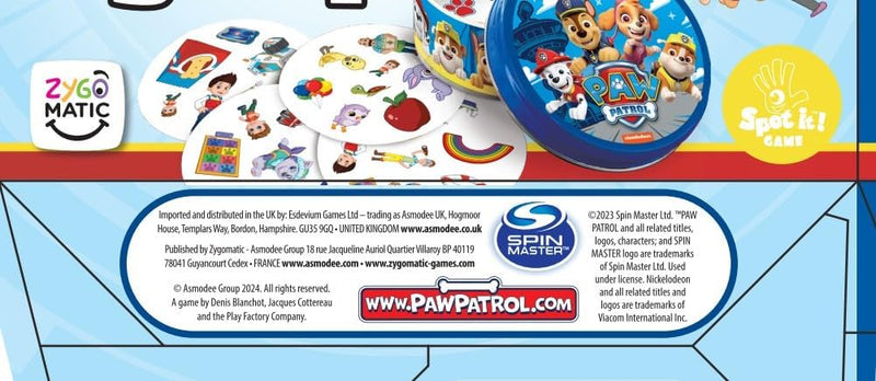 Dobble Paw Patrol Card Game, packaging shot