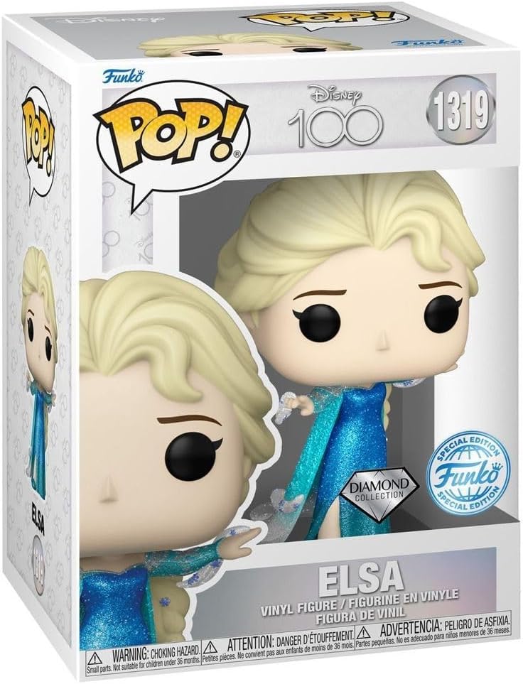 Funko Pop! Frozen - Elsa Disney 100th Diamond Glitter Collection, alternate view