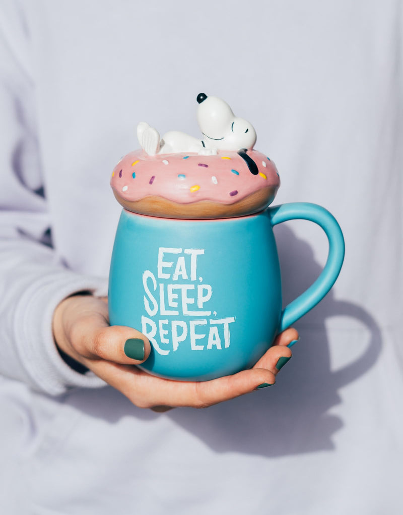 Peanuts Snoopy Donut 3D Mug with Lid 500 ml