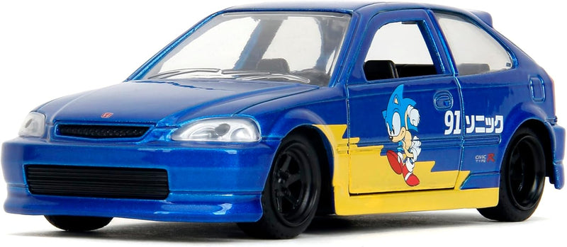 Jada Colletibles Sonic 1997 Honda Civic Type-R Die-Cast 1:32