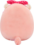 Squishmallows Rostam the Peach Badger With a Heart Bandana Valentines 7.5 Plush, packaging shot