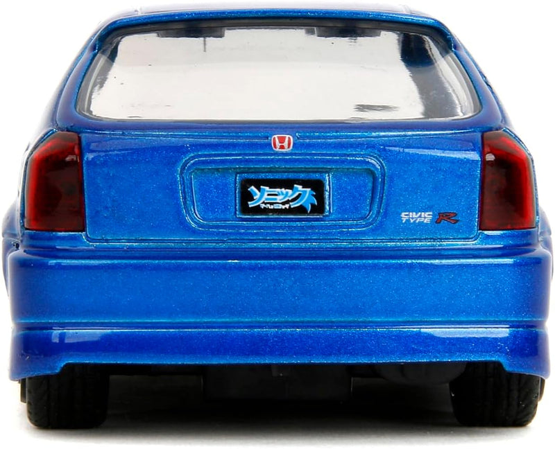 Jada Colletibles Sonic 1997 Honda Civic Type-R Die-Cast 1:32