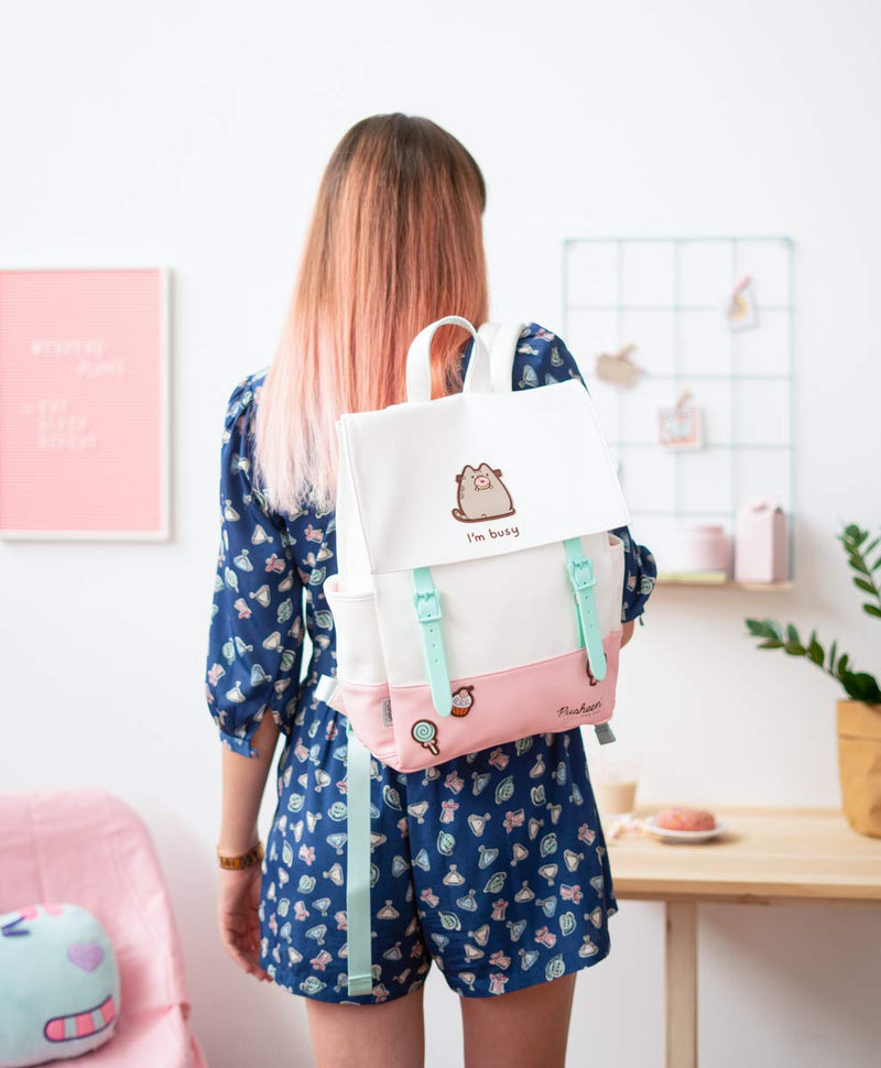 Pusheen Rose Collection Backpack side angle