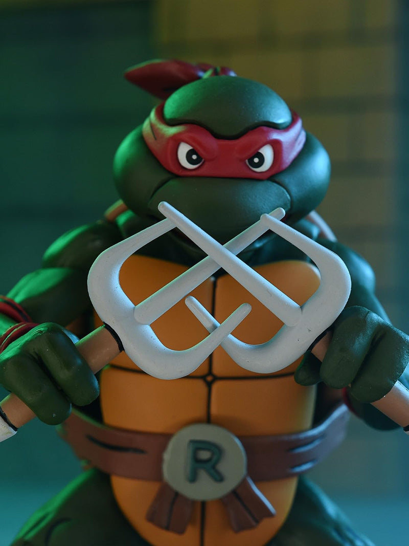 TMNT Cartoon Raphael (VHS) Ultimate 7" Scale Action Figure T, rear view