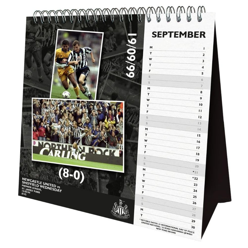 Newcastle United FC Desktop 2025 Calendar, packaging shot