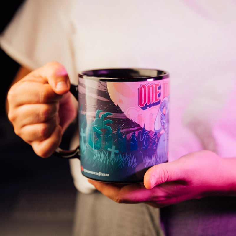 Gameration One More Life XL Heat Changing Mug design detail