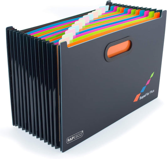 Rapesco SupaFile Plus 13-Part A4+ Expanding Desktop File Organiser