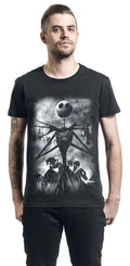 Disney Nightmare Before Christmas Stormy Skies T-Shirt, rear view