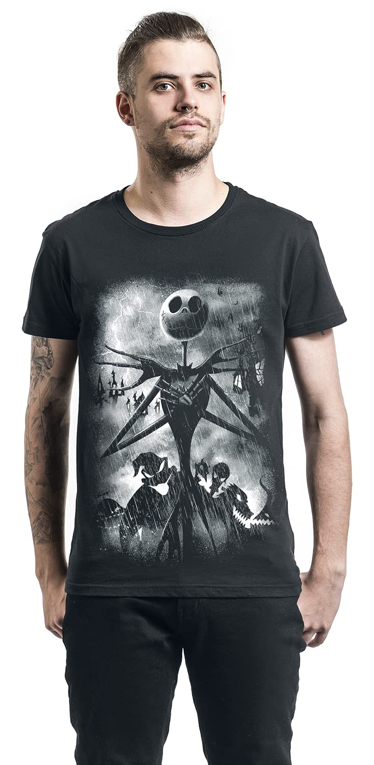 Disney Nightmare Before Christmas Stormy Skies T-Shirt, rear view