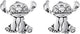Disney Stitch Silver Plated Stud Earrings