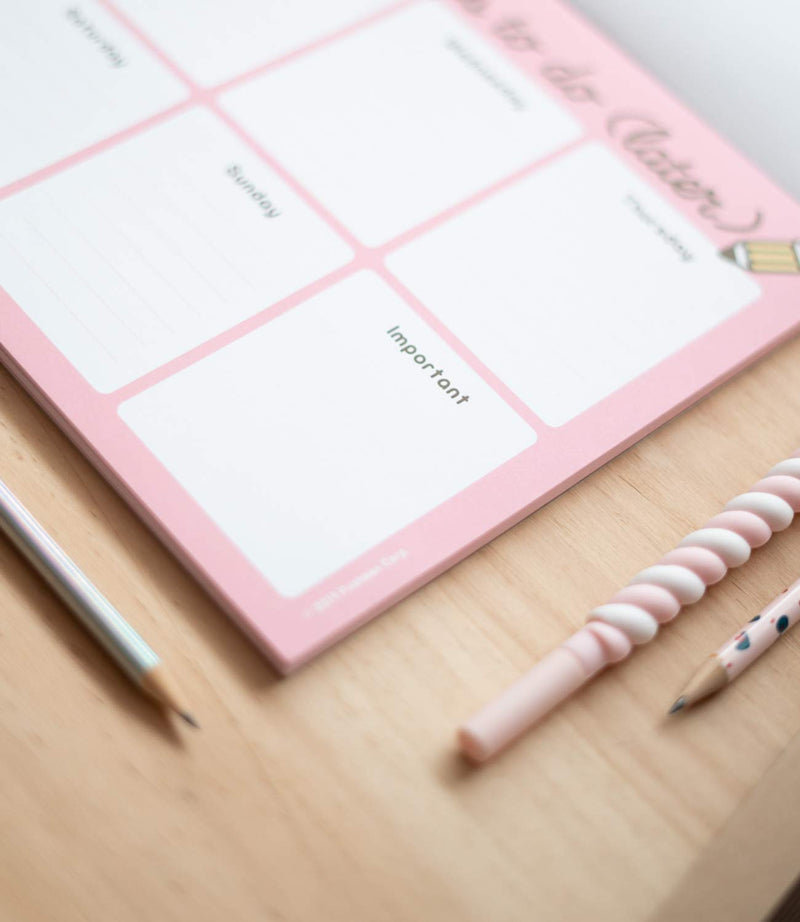 Weekly Planner Notepad A4 Pusheen Rose Collection design detail