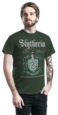 Harry Potter Slytherin Green Crest T-Shirt, close-up detail