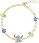 Disney Gold Stitch Pineapple & Flower Bracelet