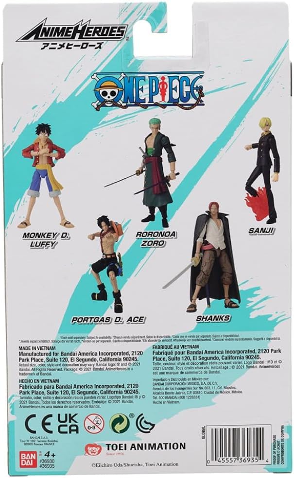 One Piece Anime Heroes Figures Shanks Action Figure