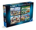 Happy Days No.8, Holidays 4x 500 Piece Jigsaw Puzzles