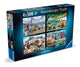 Happy Days No.8, Holidays 4x 500 Piece Jigsaw Puzzles