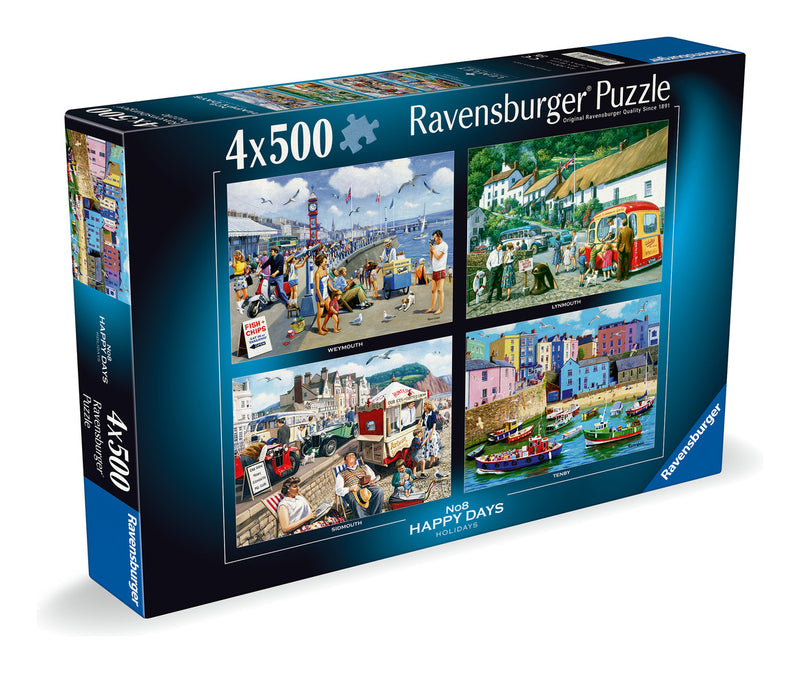 Happy Days No.8, Holidays 4x 500 Piece Jigsaw Puzzles