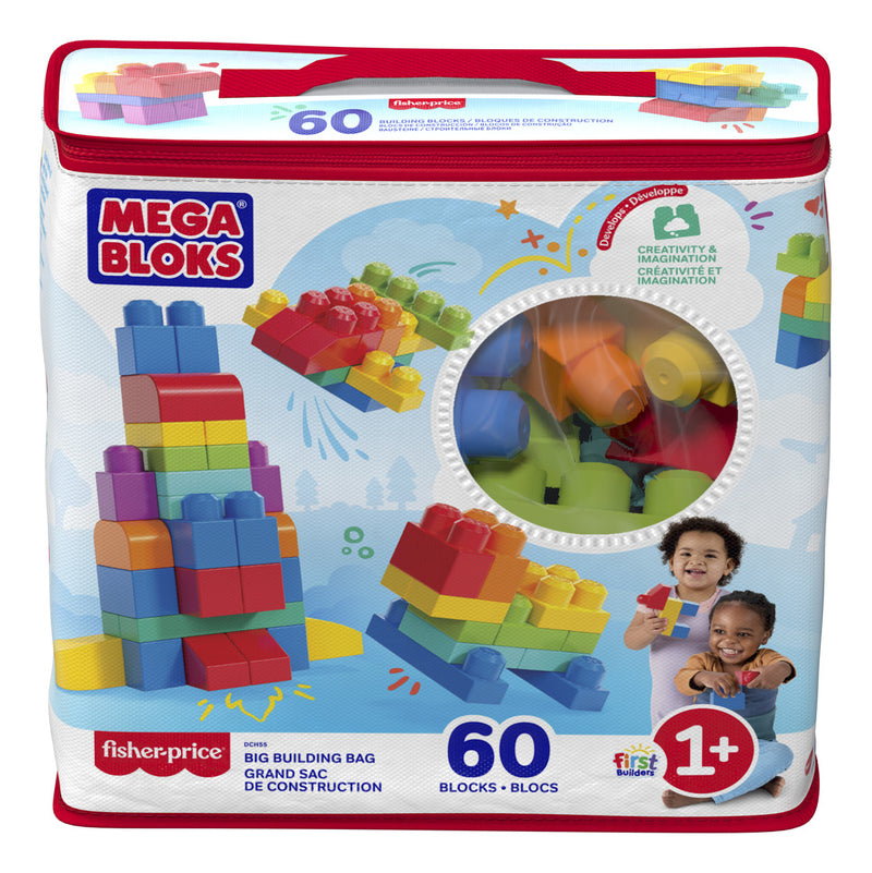 Mega Bloks 60 Piece Big Building Bag Assorted (Case of 6)