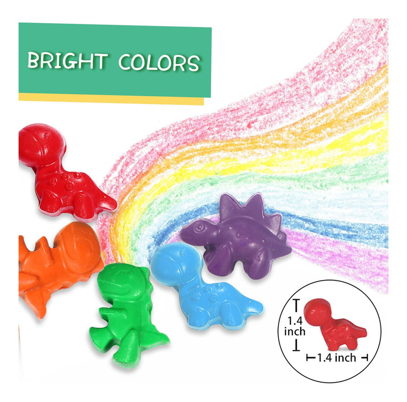 Colour Dinosaurs 12 Colours Beeswax Crayon - Image