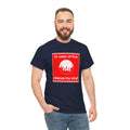 'In Case of Fire, Save My Vinyl' T-Shirt, size reference