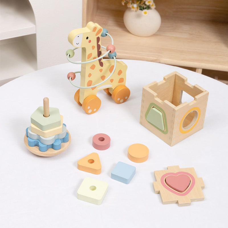 Wooden 3 in 1 Box - Giraffe